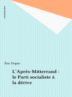 cover image of L'Après-Mitterrand